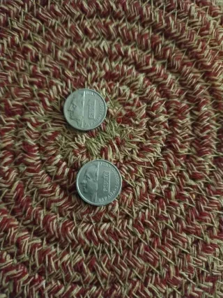 Monedas 1 peseta 1996 y 1997