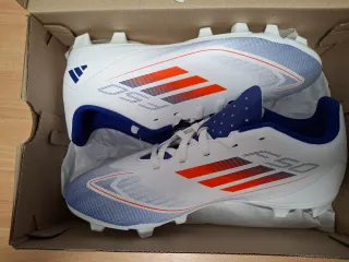 Zapatillas Fútbol Adidas Blancas y Azules