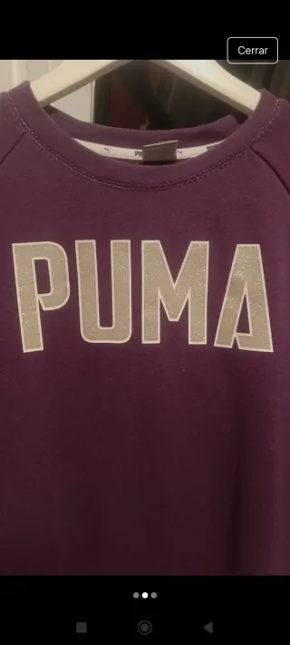Vestido Sudadera Puma Morado