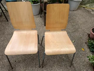 2 Sillas Madera y Metal