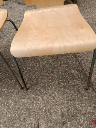 2 Sillas Madera y Metal