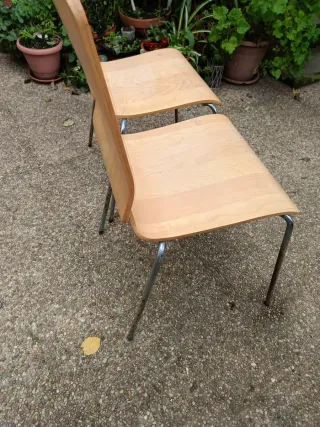 2 Sillas Madera y Metal