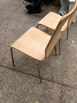 2 Sillas Madera y Metal