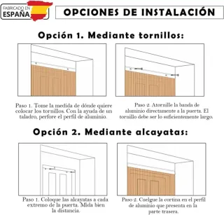 Cortina mosquitera 90x210cm marrón