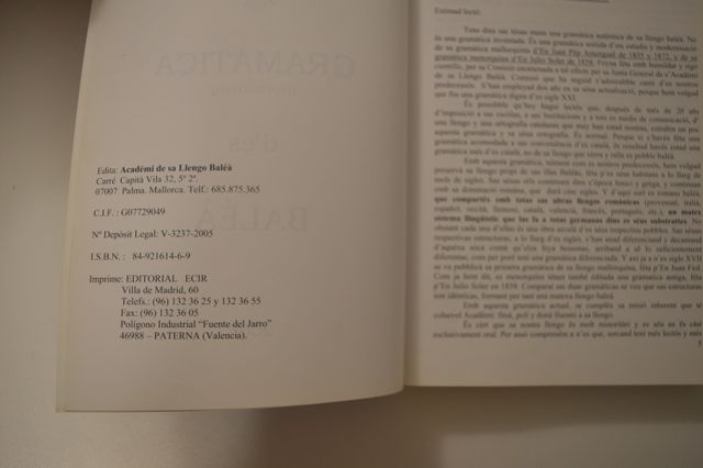 LIBRO GRAMÀTICA (Normativa) d'es BALÉÀ 2005