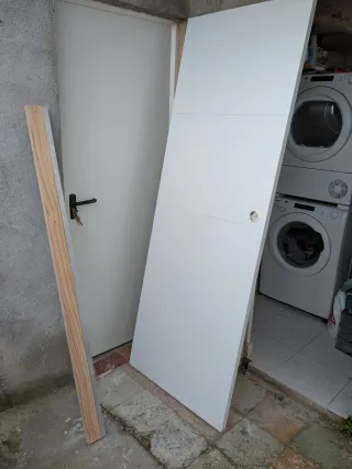 Puerta corredera blanca con kit