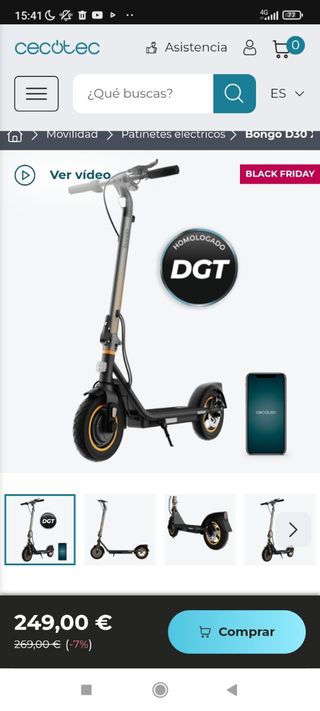 Patinete Eléctrico Cecotec Bongo D30