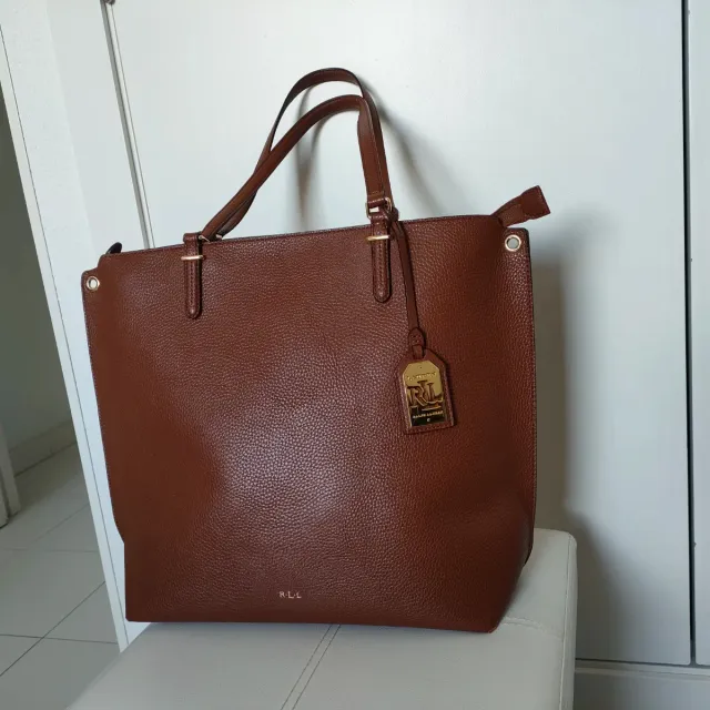 Bolso Tote Ralph Lauren Cuero