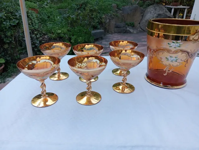 Set 6 Calici Champagne con Secchiello