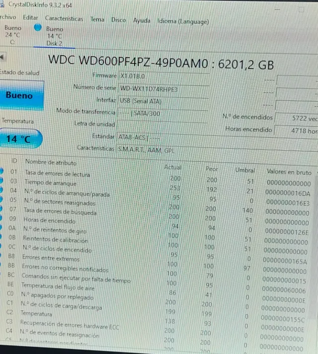 Disco Duro WD 6TB SATA