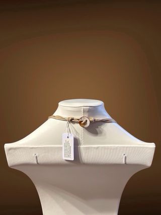 Collana donna beige e marrone