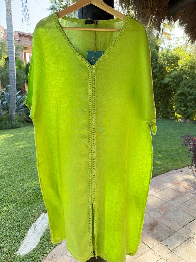 Vestido de casa beige talla única