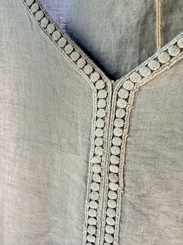 Vestido de casa beige talla única