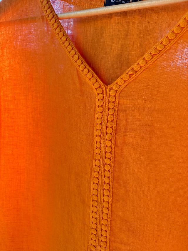 Vestido de casa beige talla única