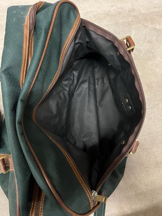 Borsa da viaggio verde e marrone