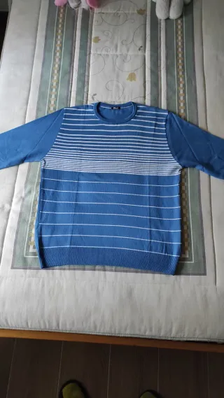 Jersey fino rayas azul y blanco