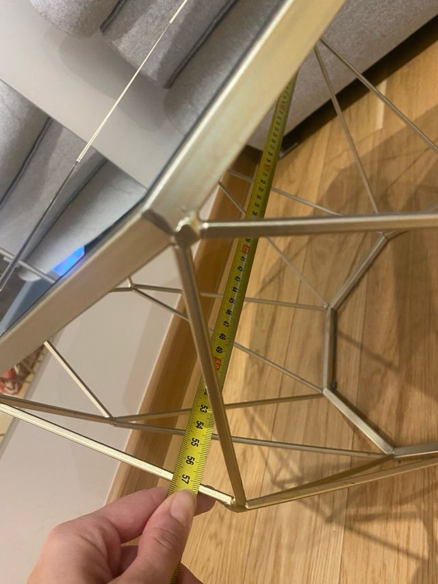 Mesas centro doradas cristal espejo