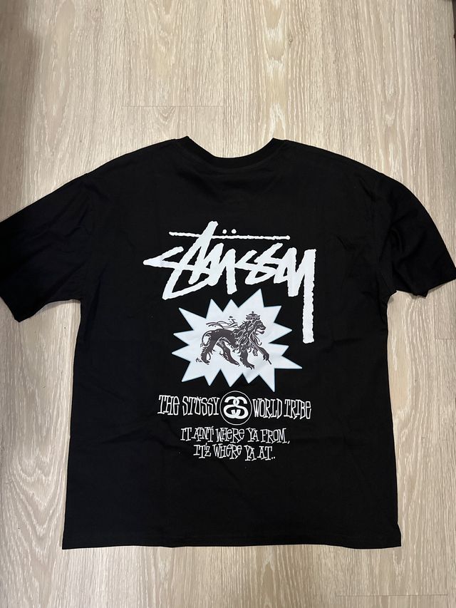 Camiseta Stussy Negra Estampado Exclusivo