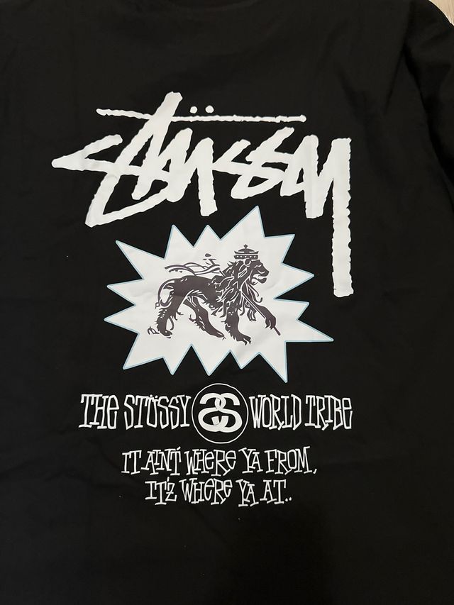 Camiseta Stussy Negra Estampado Exclusivo