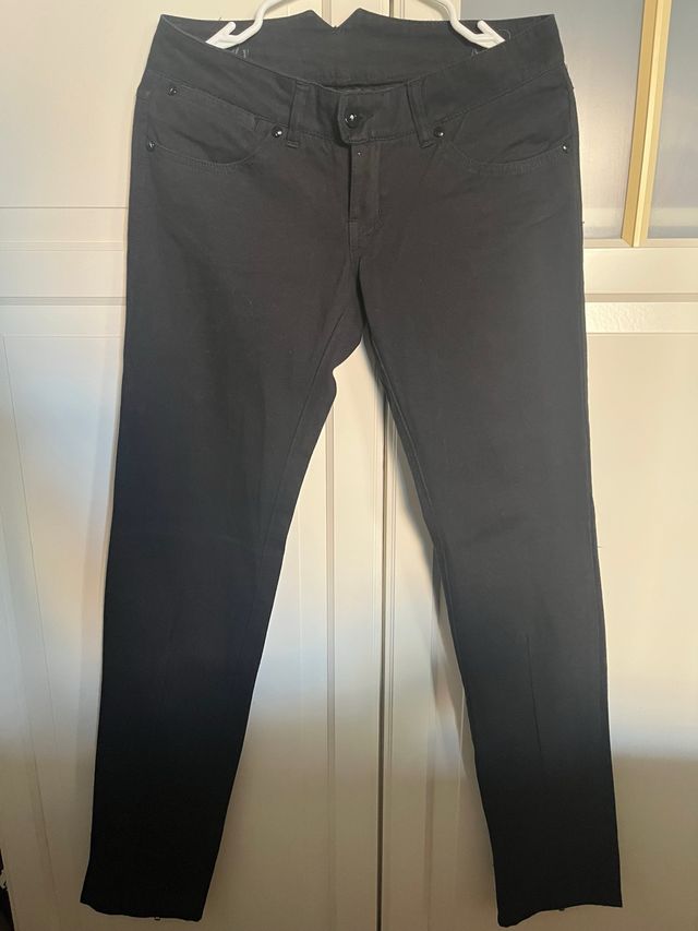 Pantalón Religion Negro Mujer Talla 36.