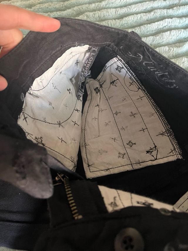 Pantalón Religion Negro Mujer Talla 36.