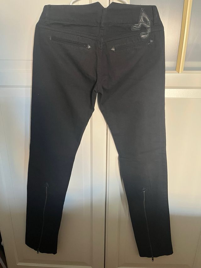 Pantalón Religion Negro Mujer Talla 36.