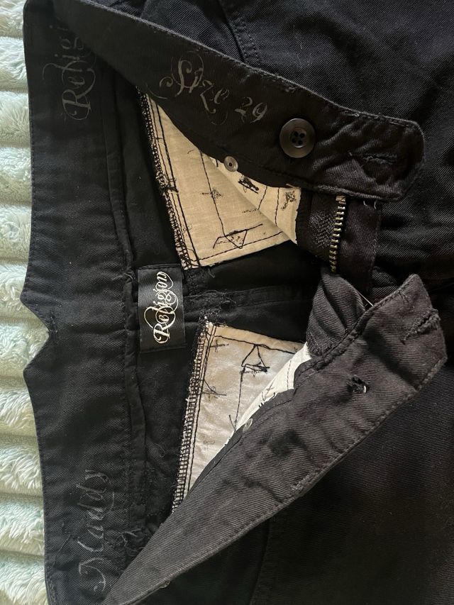 Pantalón Religion Negro Mujer Talla 36.