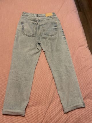 Jeans Mom Fit Zara Azul