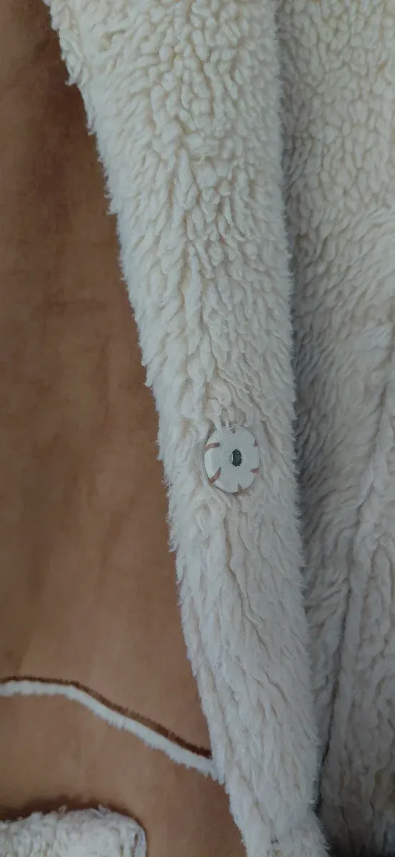 Abrigo doble faz mujer beige/marrón