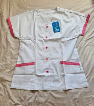 Casaca Sanidad Blanca y Rosa