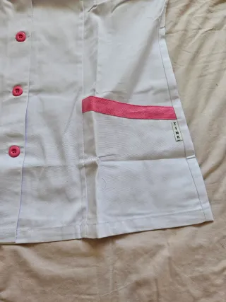 Casaca Sanidad Blanca y Rosa