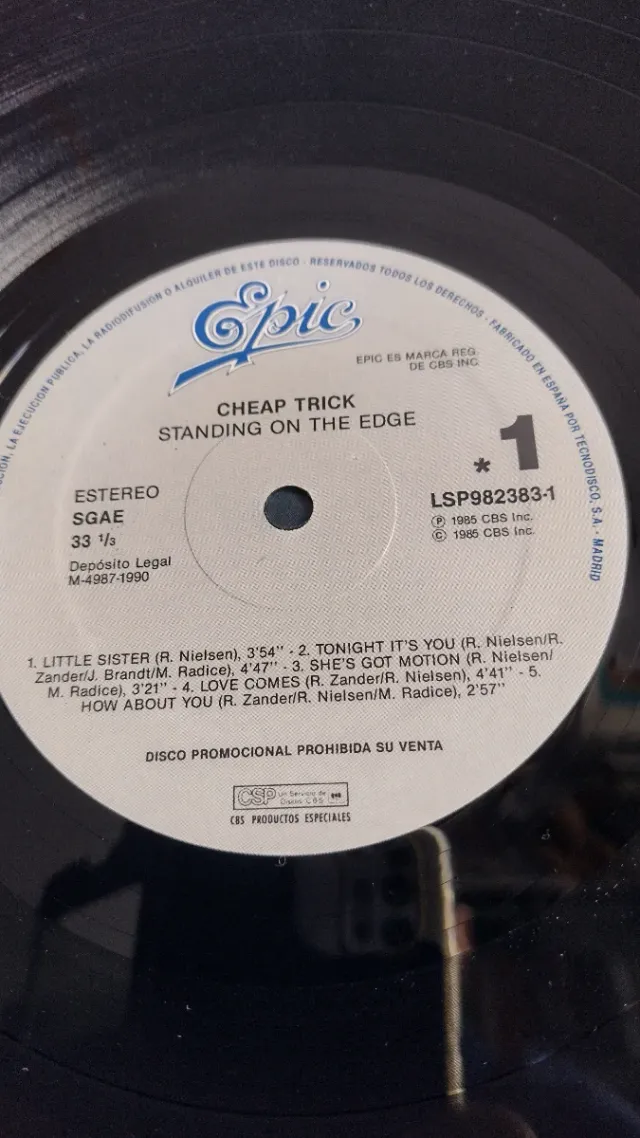 LP vinilo CHEAP TRICK Standing on the edge