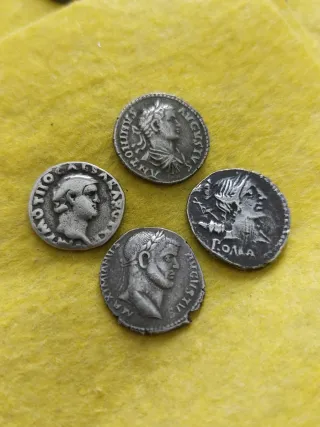 Lote 4 Denarios Romanos Plata Réplica