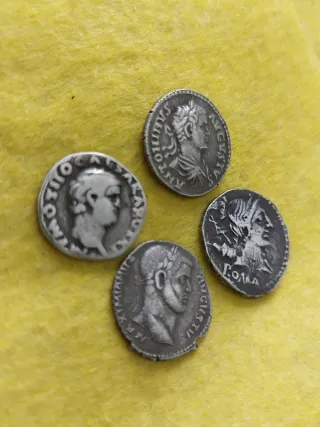 Lote 4 Denarios Romanos Plata Réplica