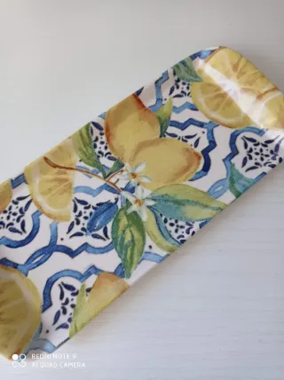 Vassoio piccolo decorato limoni