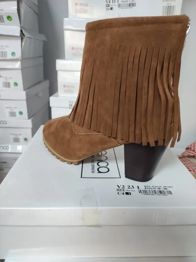 Botas Flecos Whisky Marrón Diversas Tallas