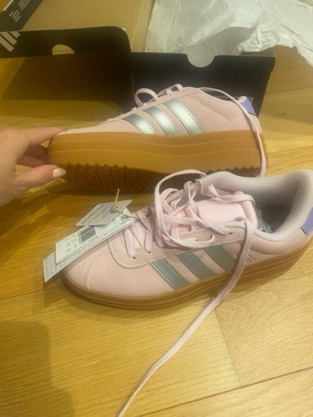 Zapatillas Adidas Plataforma Rosa y Morado