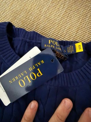 Jersey Polo Ralph Lauren Azul Cable Knit