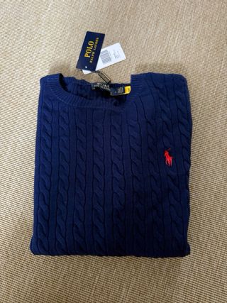 Jersey Polo Ralph Lauren Azul Cable Knit