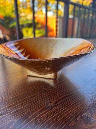 Svuotatasche elegante vetro e foglia oro