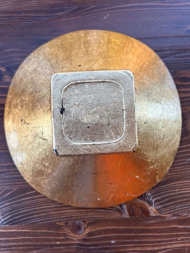 Svuotatasche elegante vetro e foglia oro