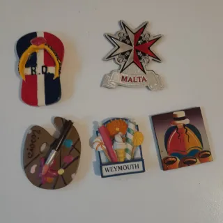 Cinque calamite per frigorifero