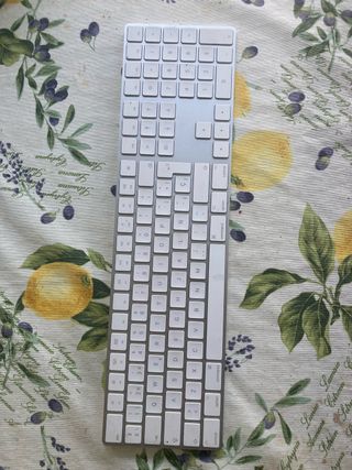 Teclado Apple Plata y Blanco