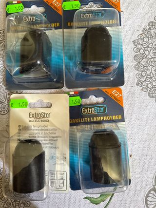 Lote 4 portalámparas E27 Bakelite