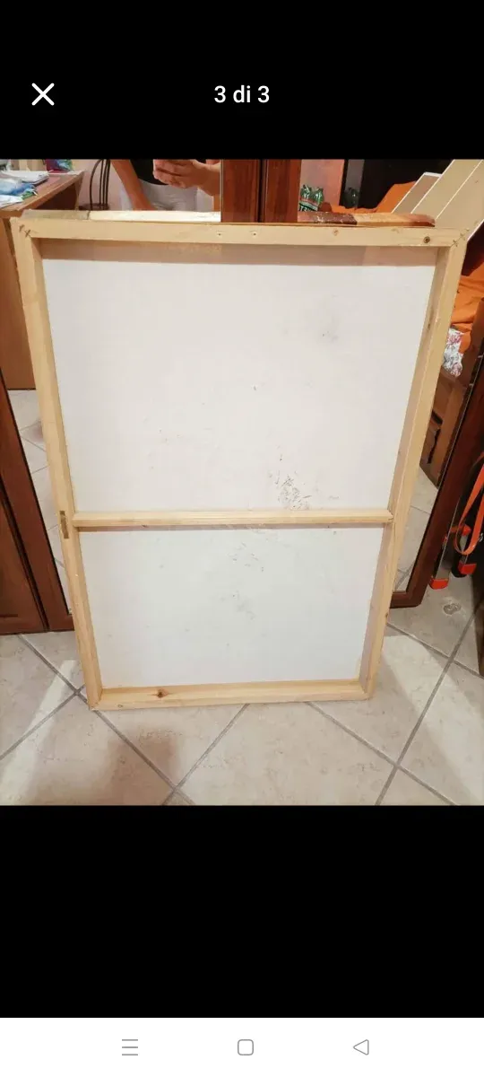 Quadro floreale beige e marrone