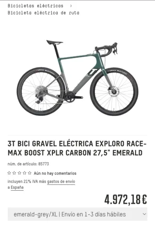 Bicicleta Gravel Eléctrica Talla 58