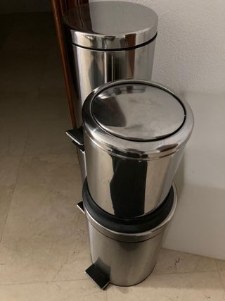 Papeleras de acero inoxidable