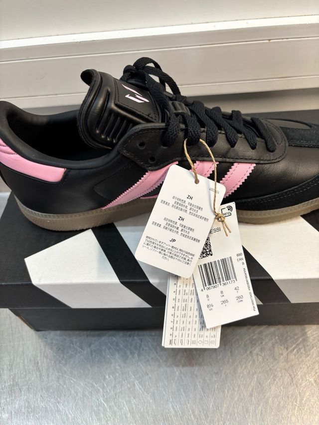 Zapatillas Adidas Samba Messi Negras Rosas