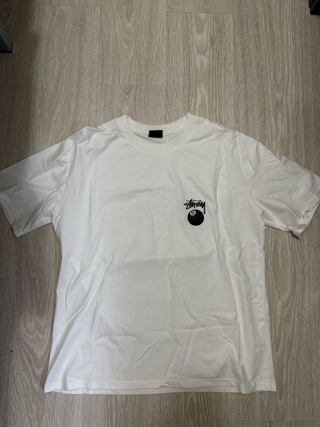 Camiseta Stussy Blanca Estampado Bola 8