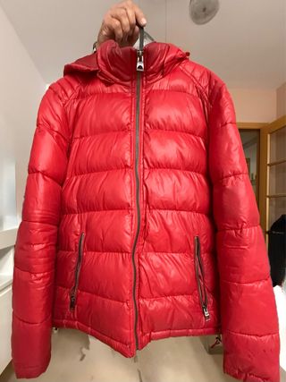 Chaquetón Guess Plumas Impermeable Hombre Rojo